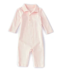 Ralph Lauren Baby Girls Long-Sleeve Polo Coverall