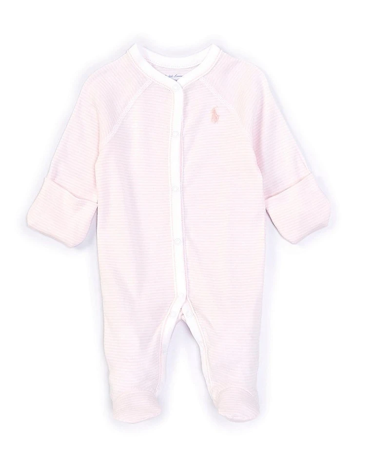 Ralph Lauren Baby Girls Long-Sleeve Polo Footie Coverall