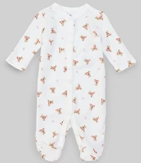Ralph Lauren Baby Girls Newborn Long-Sleeve Polo Bear Footie Coverall