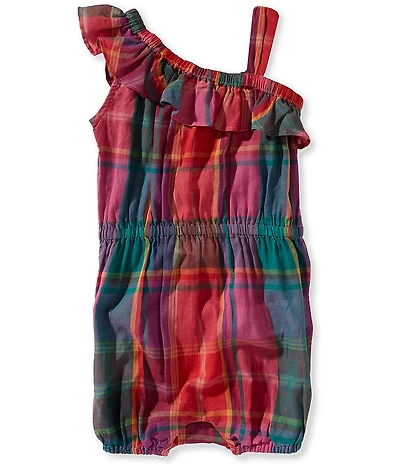Ralph Lauren Baby Girls Ruffled Madras Plaid Romper