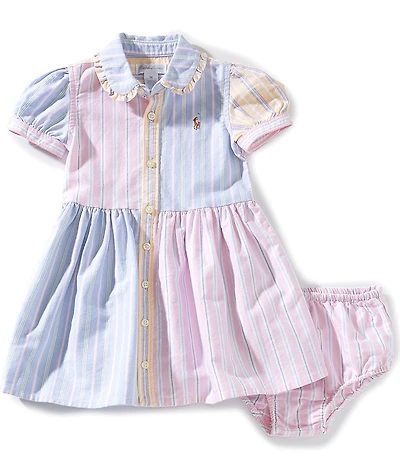 Ralph Lauren Baby Girls Short-Sleeve Striped Fun Shirtdress