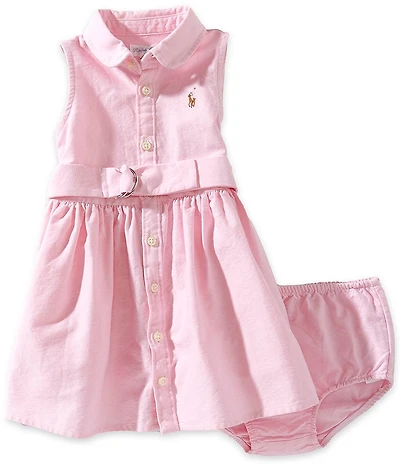 Ralph Lauren Baby Girls Sleeveless Oxford Shirt Dress