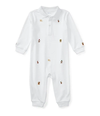 Ralph Lauren Baby Boys Embroidered Schiffli Coverall