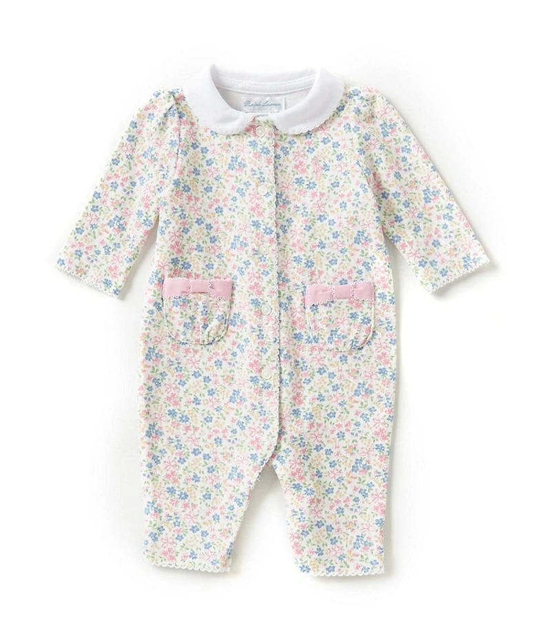 Ralph Lauren Baby Girls Floral Coveralls