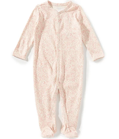 Ralph Lauren Baby Girls Long-Sleeve Strawberry-Print Footed Coverall
