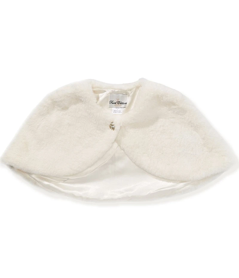 Rare Editions Big Girls Faux-Fur Cape