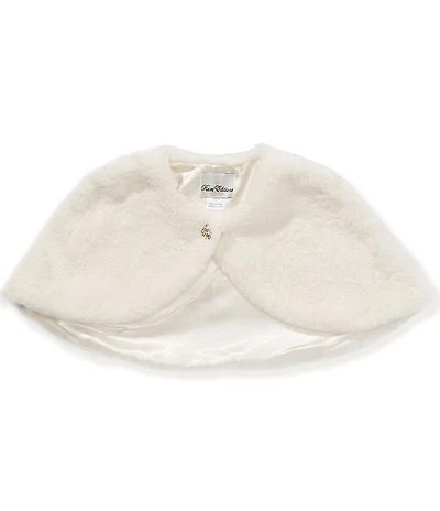 Rare Editions Big Girls Faux-Fur Cape