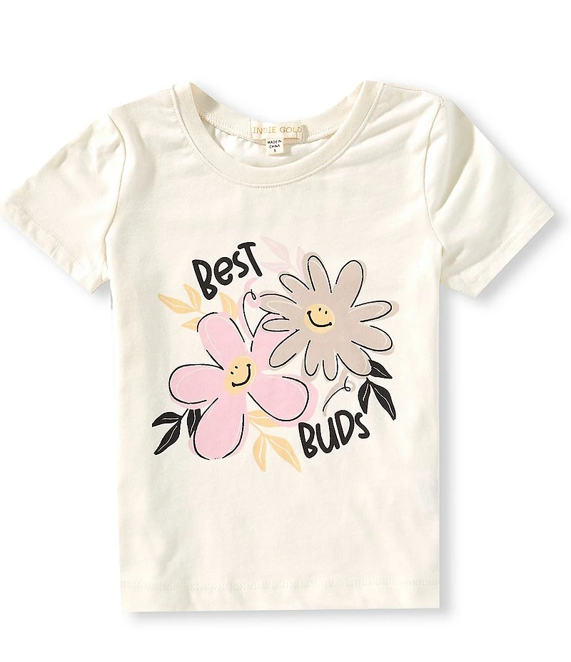 Rare Editions Little Girls Short-Sleeve Best Buds T-Shirt