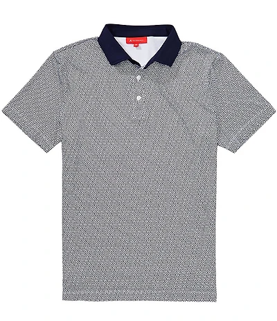Redvanly Grafton Geometric Pattern Short Sleeve Polo Shirt