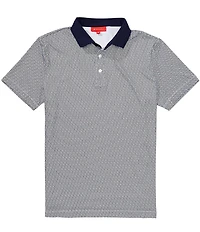 Redvanly Grafton Geometric Pattern Short Sleeve Polo Shirt