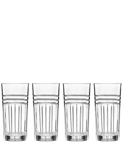Reed & Barton Tempo Highball Glasses, Set of 4