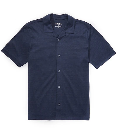 RHONE Palms Camp Collar Short Sleeve Woven Shirt