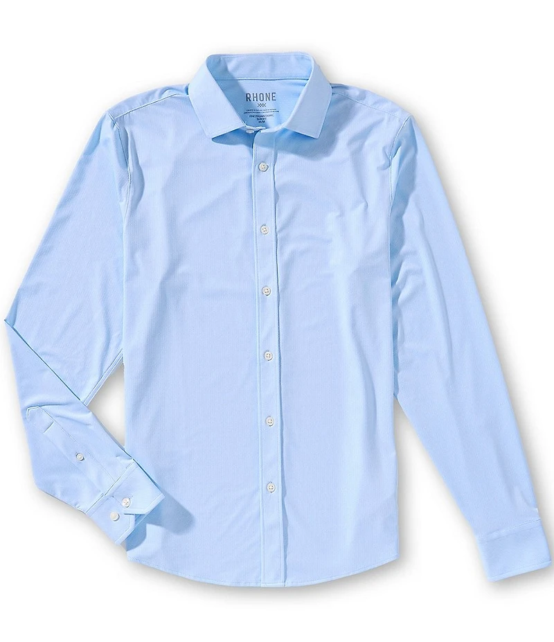 RHONE Slim Fit Commuter Diamond Geo Print Long Sleeve Woven Shirt