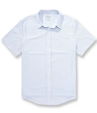 RHONE Slim Fit Commuter Geo Print Short Sleeve Woven Shirt