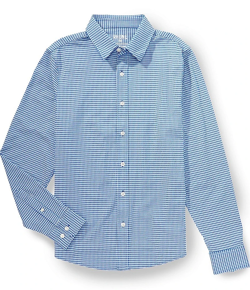 Rhone Slim Fit Commuter Gingham Long Sleeve Woven Shirt