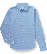 Rhone Slim Fit Commuter Gingham Long Sleeve Woven Shirt