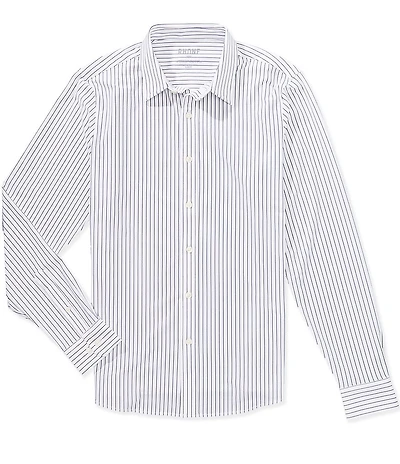 RHONE Slim Fit Commuter Pinstripe Long Sleeve Woven Shirt