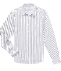 RHONE Slim Fit Commuter Pinstripe Long Sleeve Woven Shirt