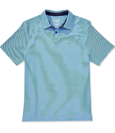 RHONE Slim Fit Commuter Stripe Short Sleeve Polo Shirt