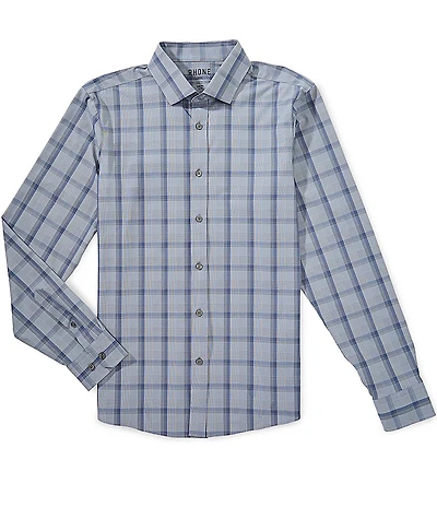 RHONE Slim Fit State of Mind Plaid Long Sleeve Woven Shirt
