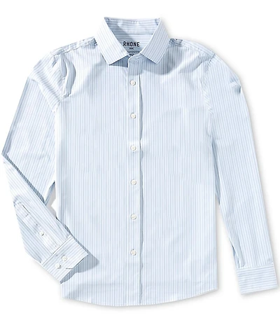 RHONE Slim Fit State of Mind Stripe Long Sleeve Woven Shirt