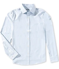 RHONE Slim Fit State of Mind Stripe Long Sleeve Woven Shirt