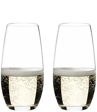 Riedel O Wine Tumbler Champagne Stemless Glasses, Set of 2