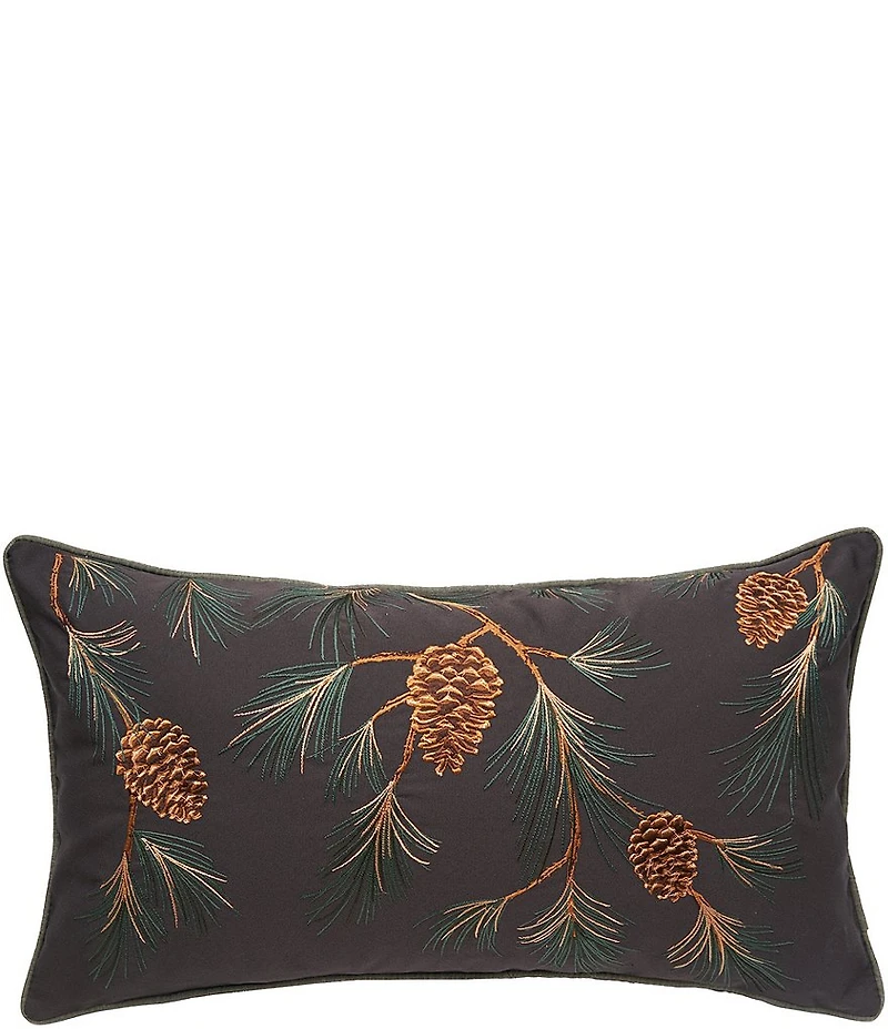 Rightside Design Pinecones and Branches Pattern Indoor/Outdoor Lumbar Pillow