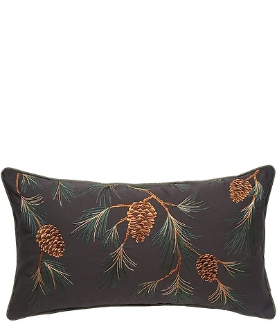 Rightside Design Pinecones and Branches Pattern Indoor/Outdoor Lumbar Pillow