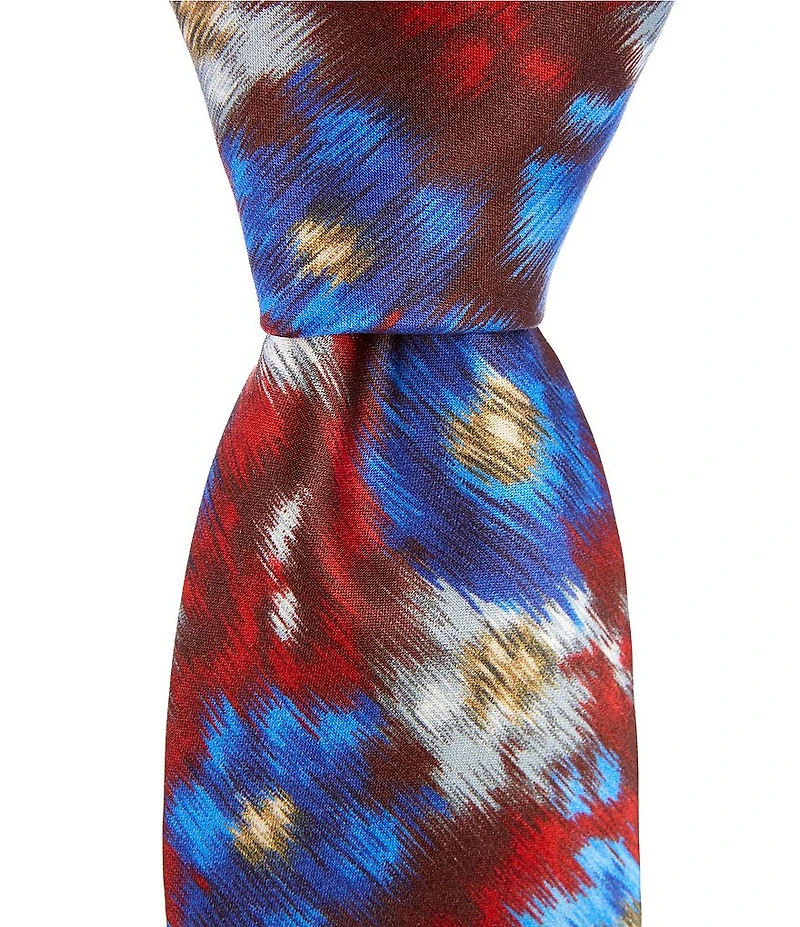 Robert Graham Blur Flower Printed Traditional Silk Hand Tie