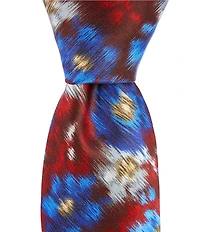 Robert Graham Blur Flower Printed Traditional Silk Hand Tie
