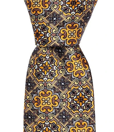 Robert Graham Connected Medallion 3 1/4#double; Silk Tie