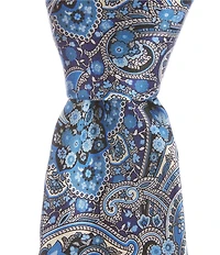 Robert Graham Diamond Floral 3 1/4#double; Silk Tie