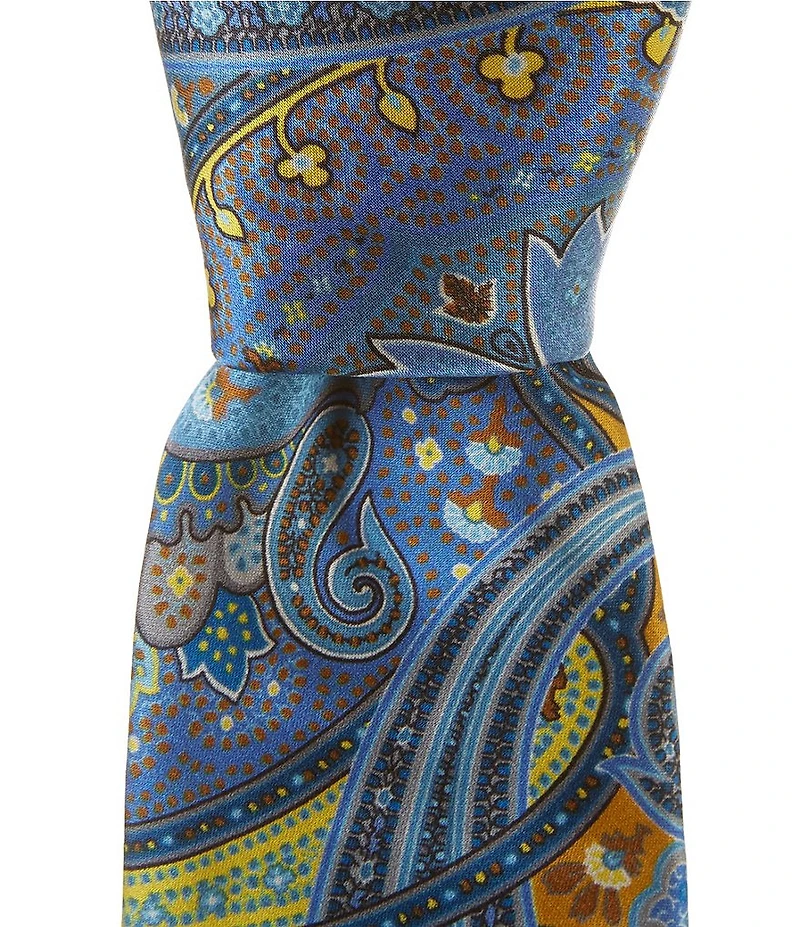 Robert Graham Elegant Paisley 3 1/4#double; Silk Tie