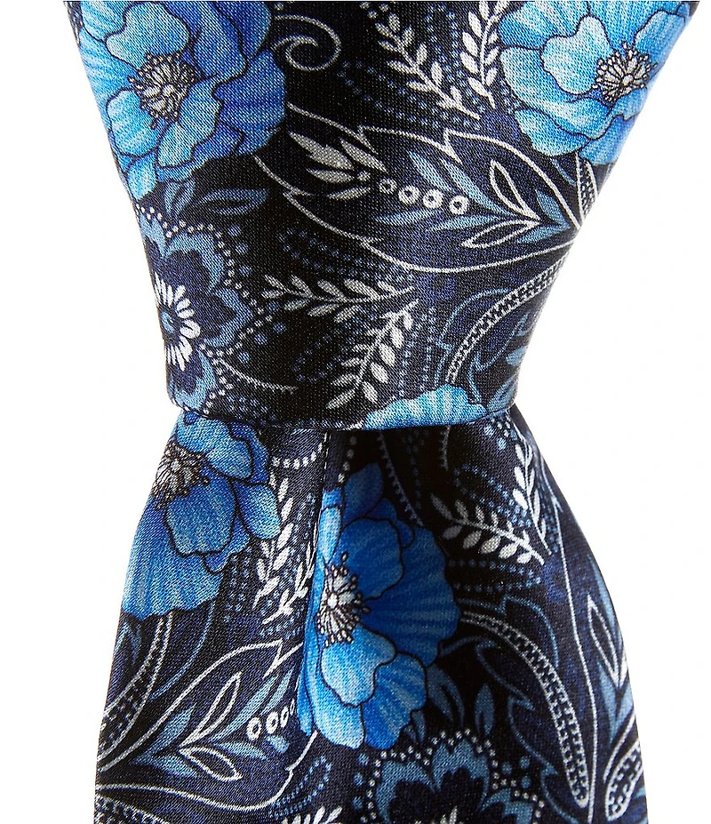 Robert Graham Exploded Flowers 3 1/4#double; Silk Tie