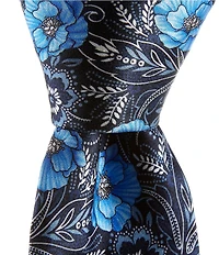 Robert Graham Exploded Flowers 3 1/4#double; Silk Tie