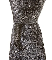Robert Graham Exploded Medallion Print 3 1/4#double; Silk Tie