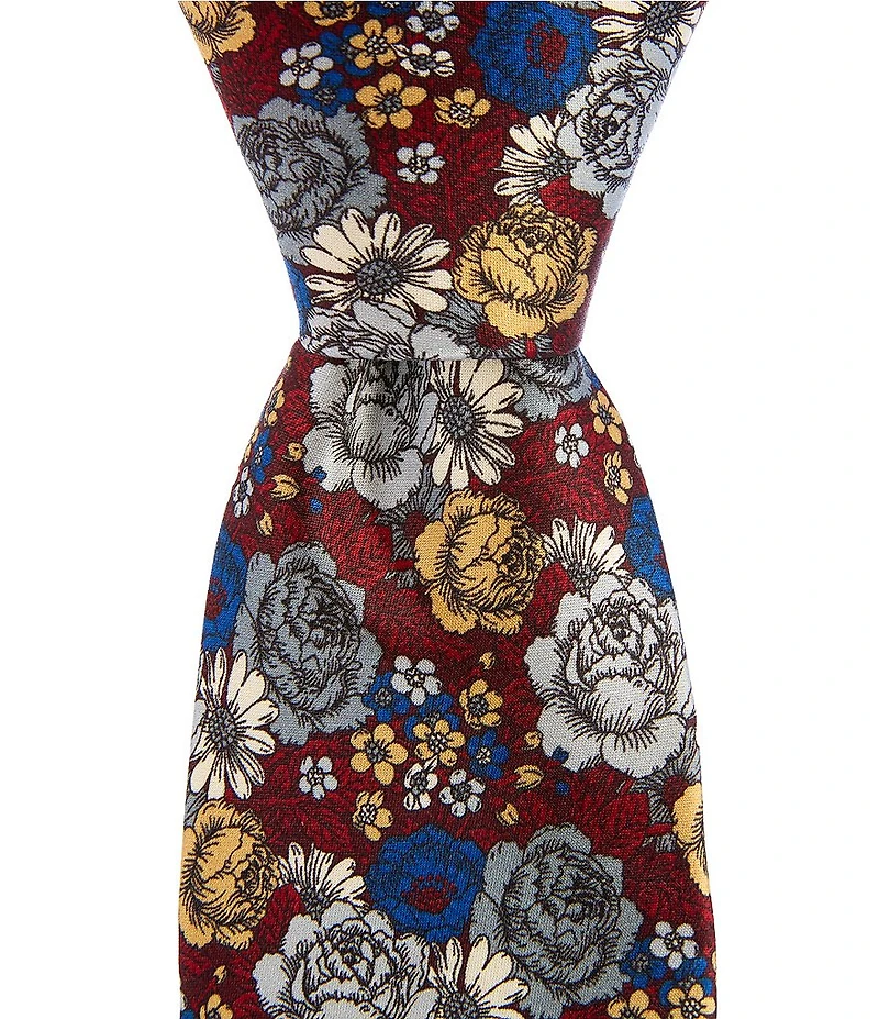 Robert Graham Floral Printed Mid Size Traditional Silk Hand Tie