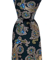 Robert Graham Flower Paisley 3 1/4#double; Silk Tie