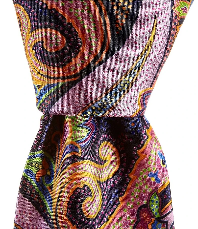 Robert Graham Pastel Pines 3 1/4#double; Silk Tie