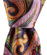 Robert Graham Pastel Pines 3 1/4#double; Silk Tie