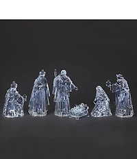 Roman 10.7#double; LED Lighted Acrylic 6-Piece Nativity Set