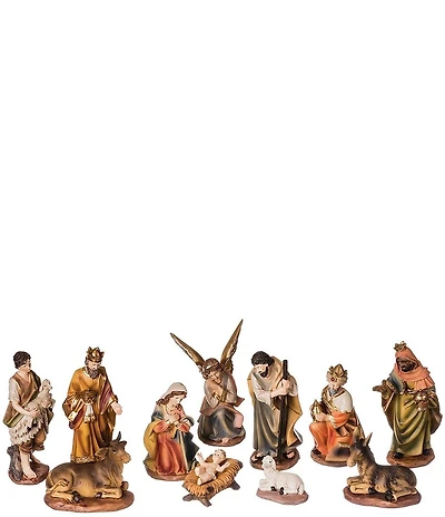 Roman 11-Piece Holy Family Color Nativity Set