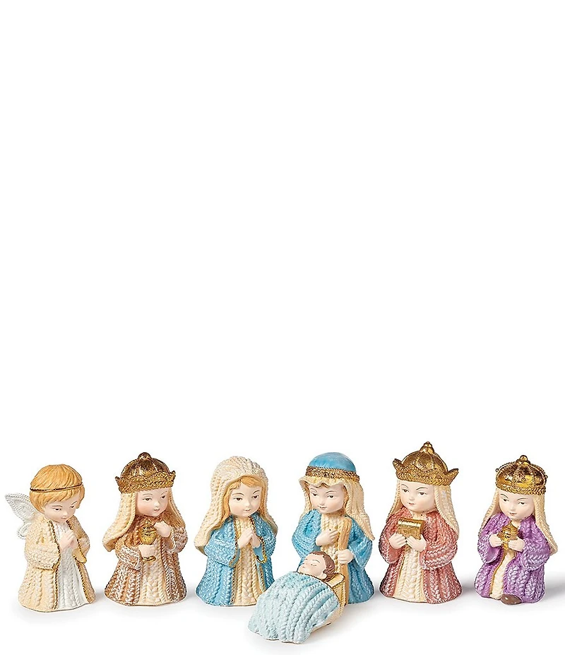 Roman Knit Style Nativity Pageant 7-PC Set with Display Box