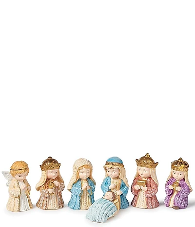 Roman Knit Style Nativity Pageant 7-PC Set with Display Box