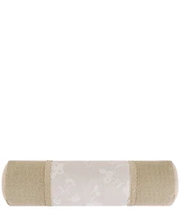 Rose Tree Eden Embroidered Floral Neck Roll Pillow