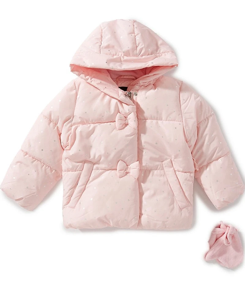 Rothschild Little Girls Double Bow Puffer Jacket