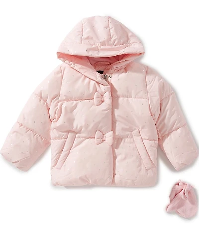 Rothschild Little Girls Double Bow Puffer Jacket