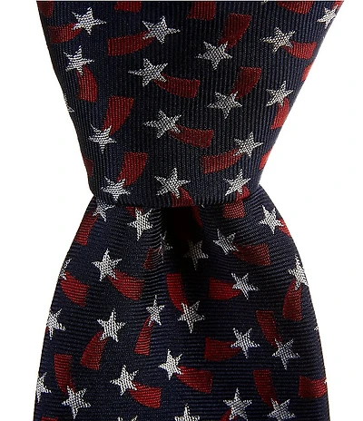 Roundtree & Yorke USA Firecracker Traditional Silk Blend Tie