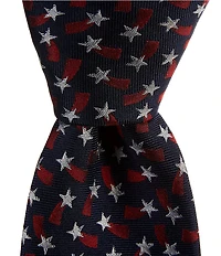 Roundtree & Yorke USA Firecracker Traditional Silk Blend Tie